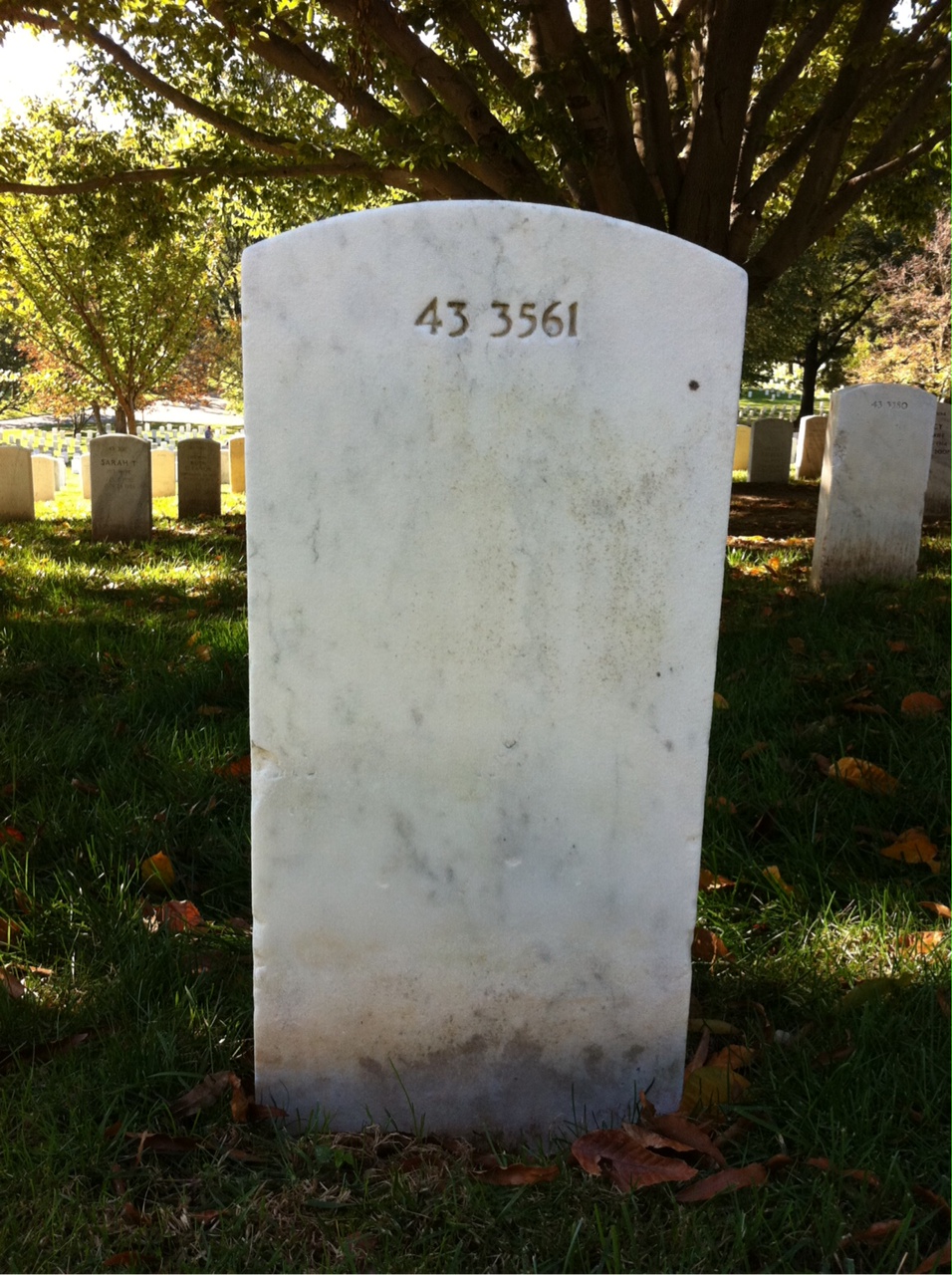 Back of headstone — Richard Allbright