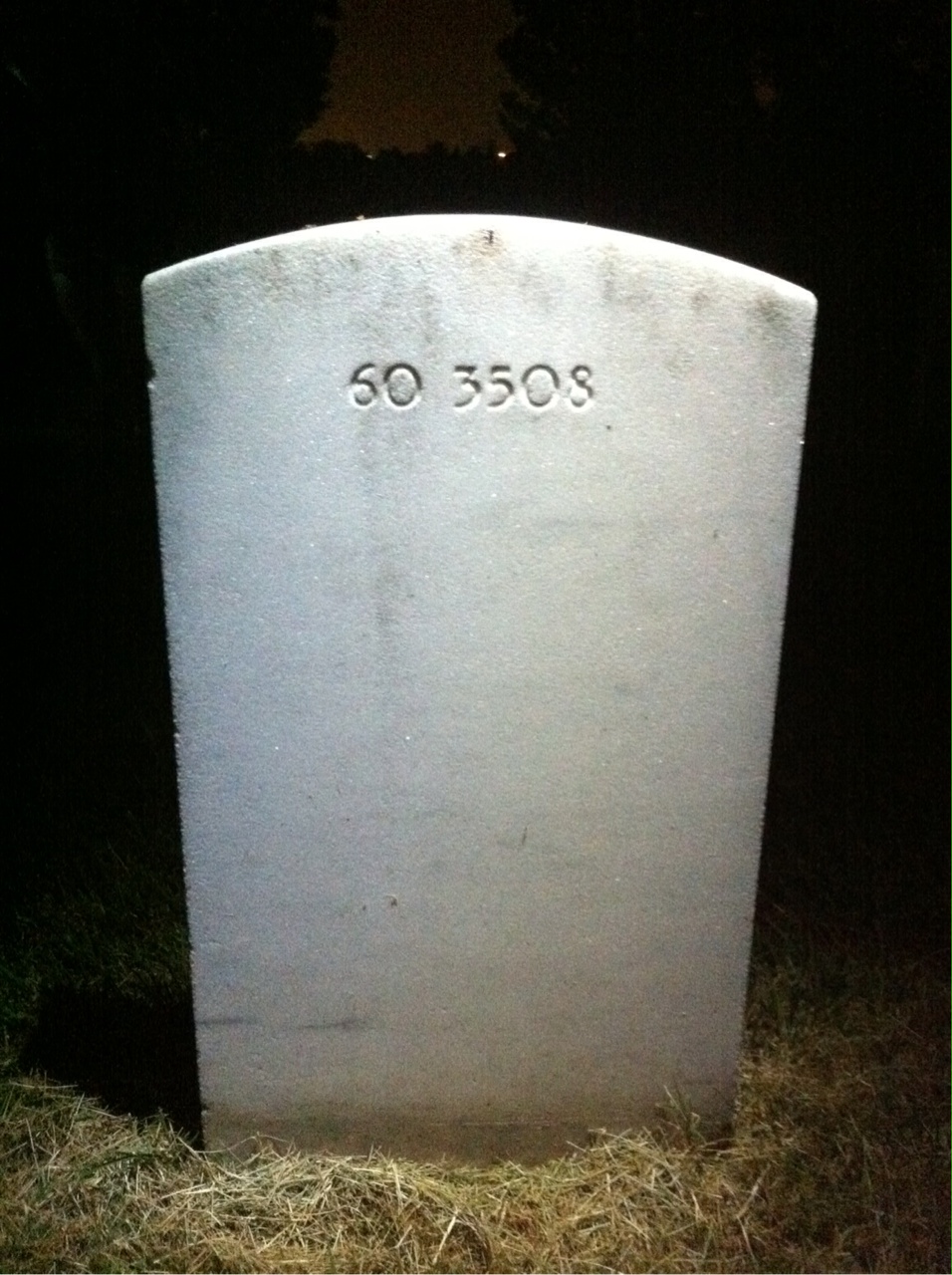 Back of headstone — Earle Mitchell