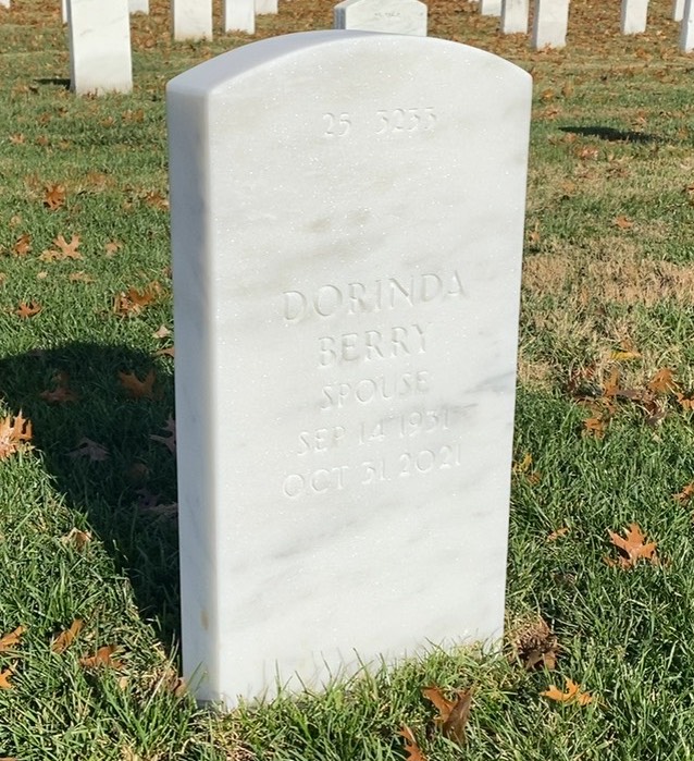 Back of headstone — William S Burrus