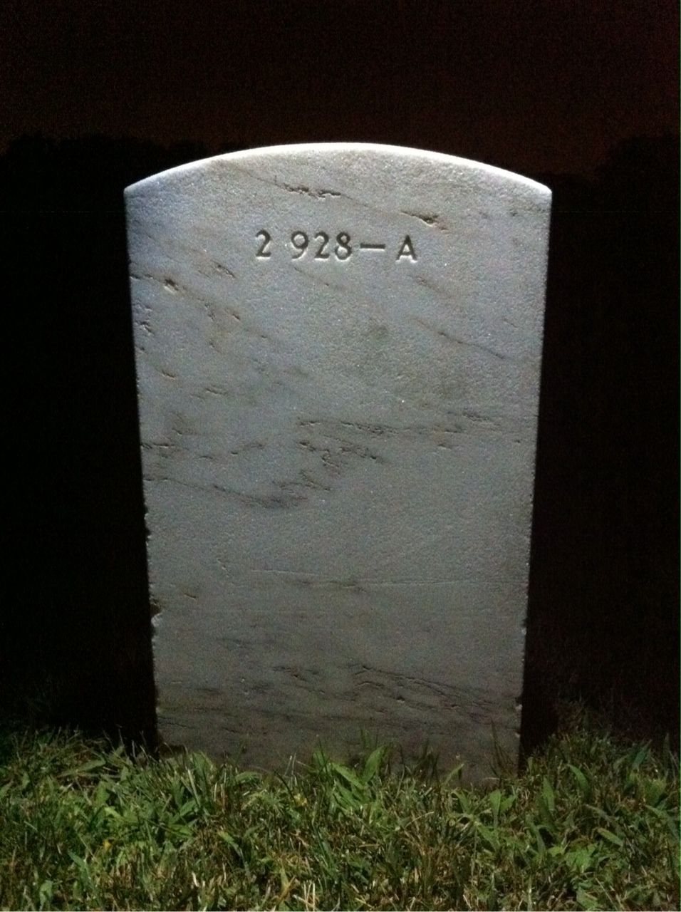 Back of headstone — Frank Staples