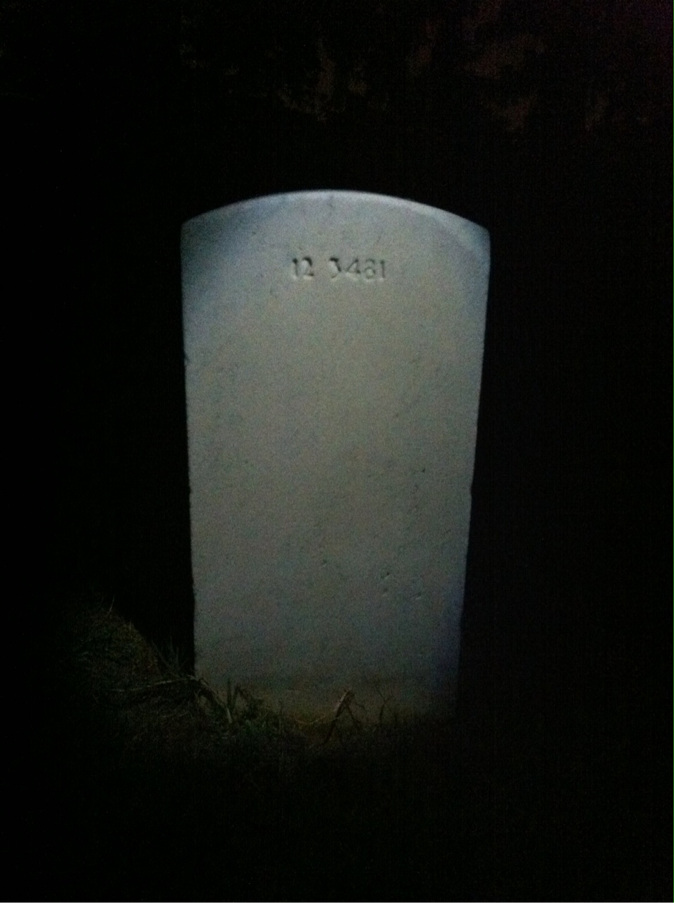 Back of headstone — William Joseph Russell