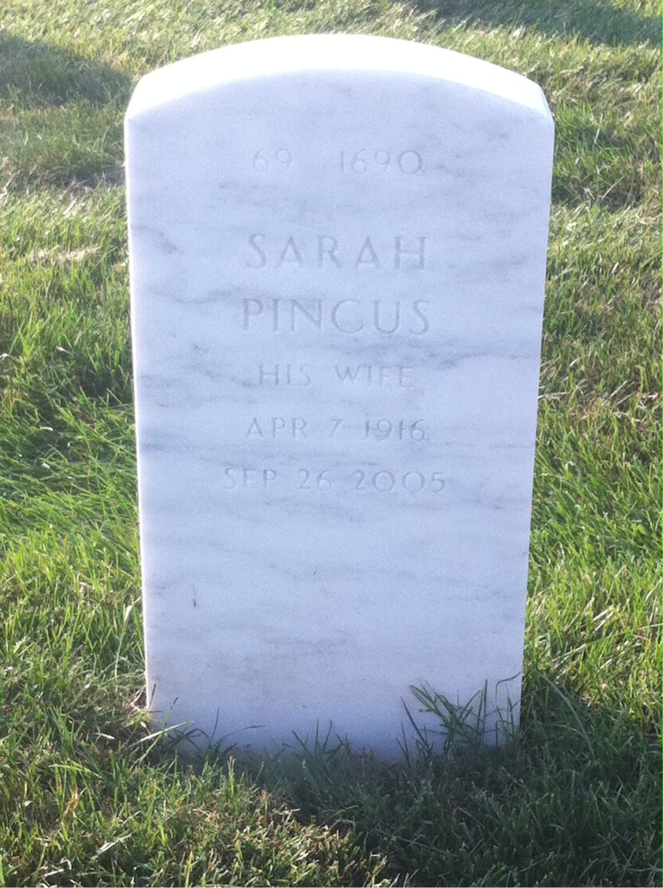 Back of headstone — Julius Dorfman
