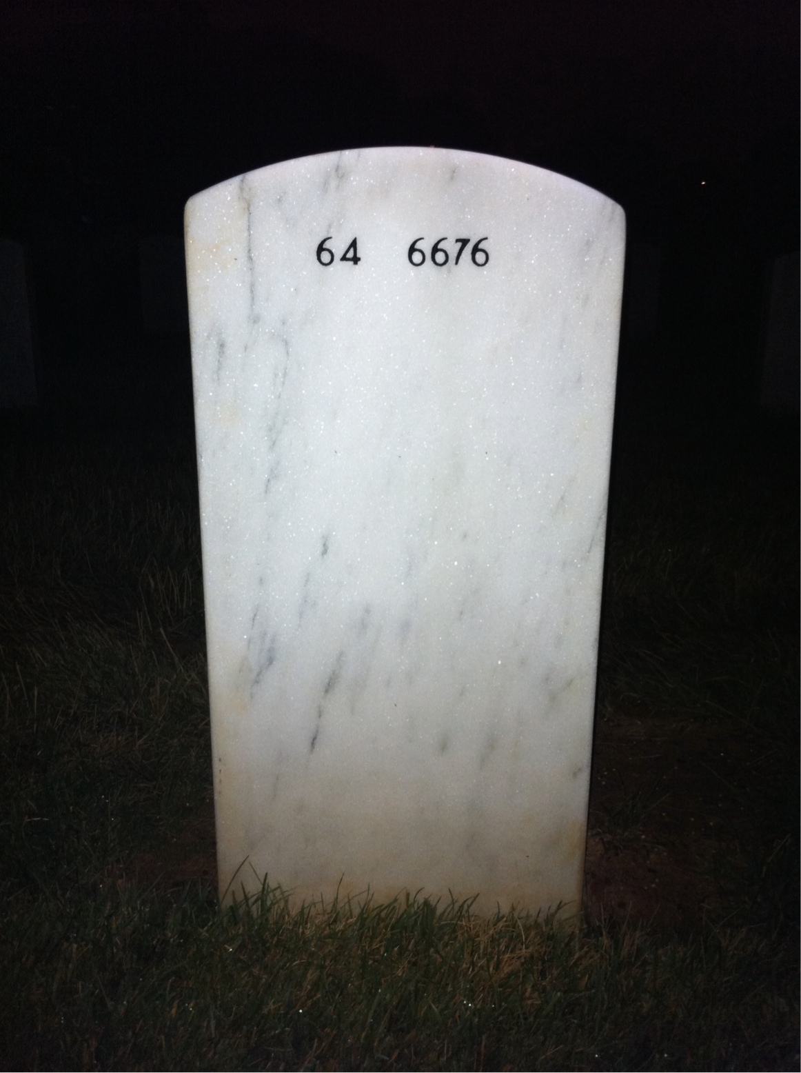 Back of headstone — Gearld Reed