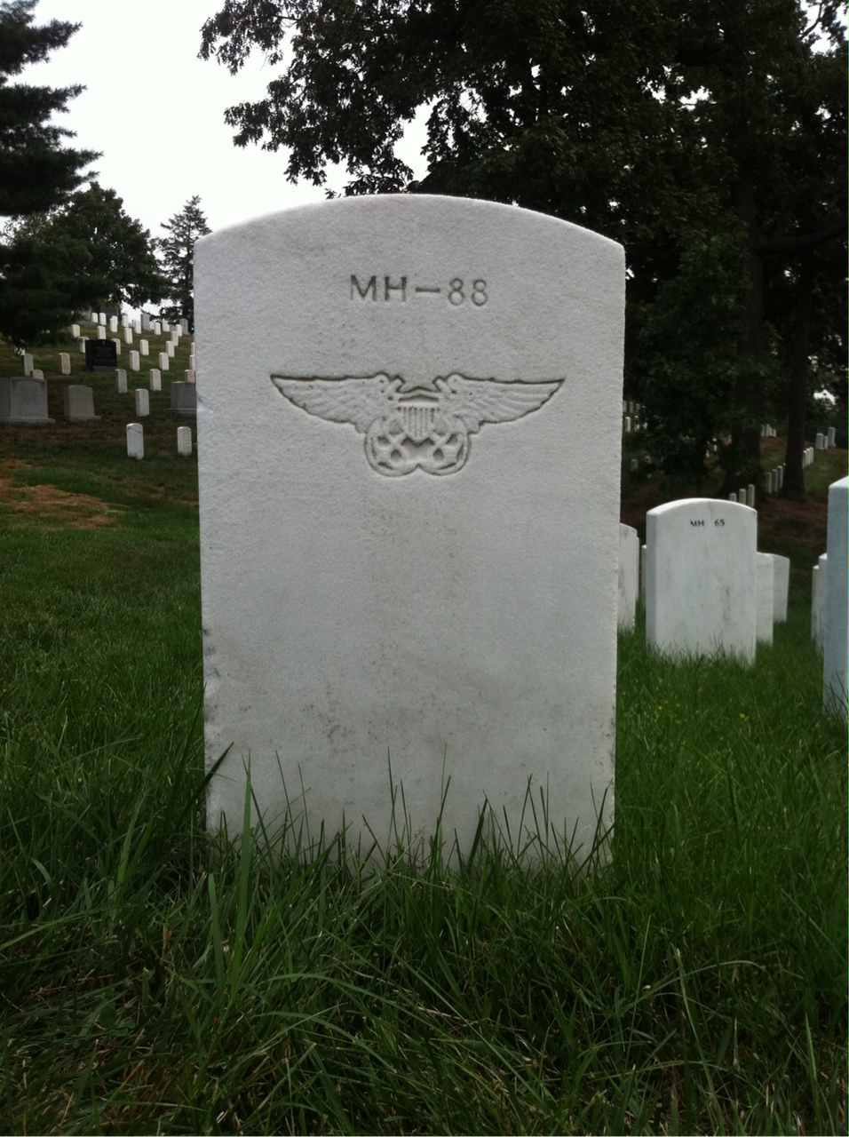 Back of headstone — William Thomas Heckman