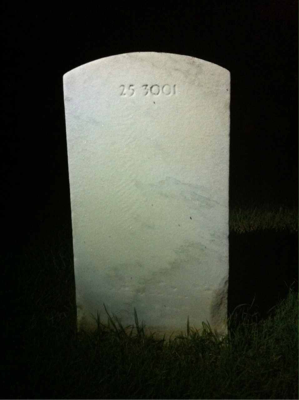Back of headstone — Carrie Bradford
