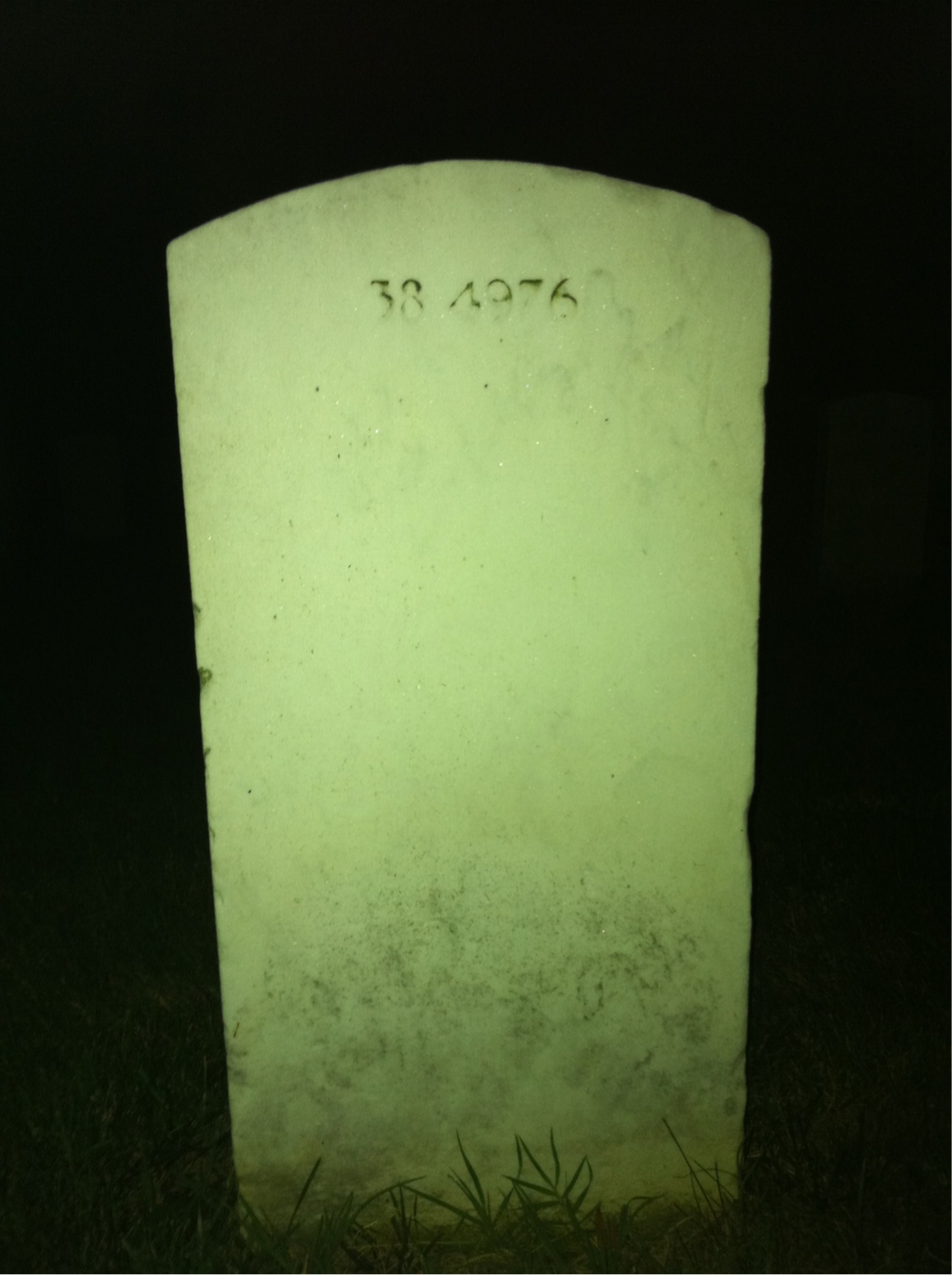 Back of headstone — James Anderson