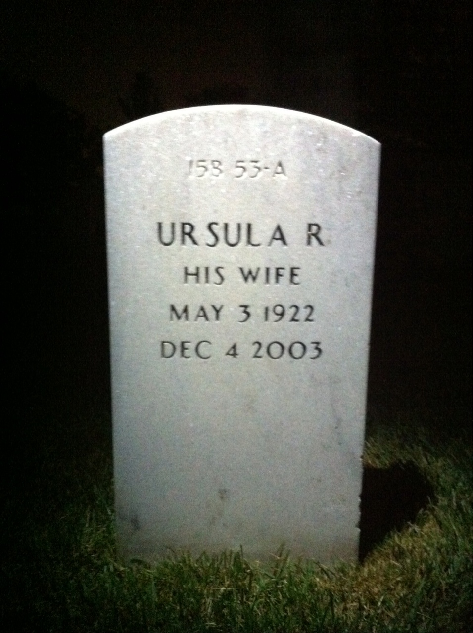 Back of headstone — John Gallivan