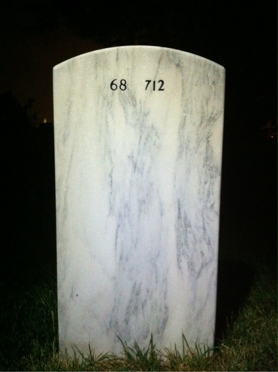 Back of headstone — Herbert Alf
