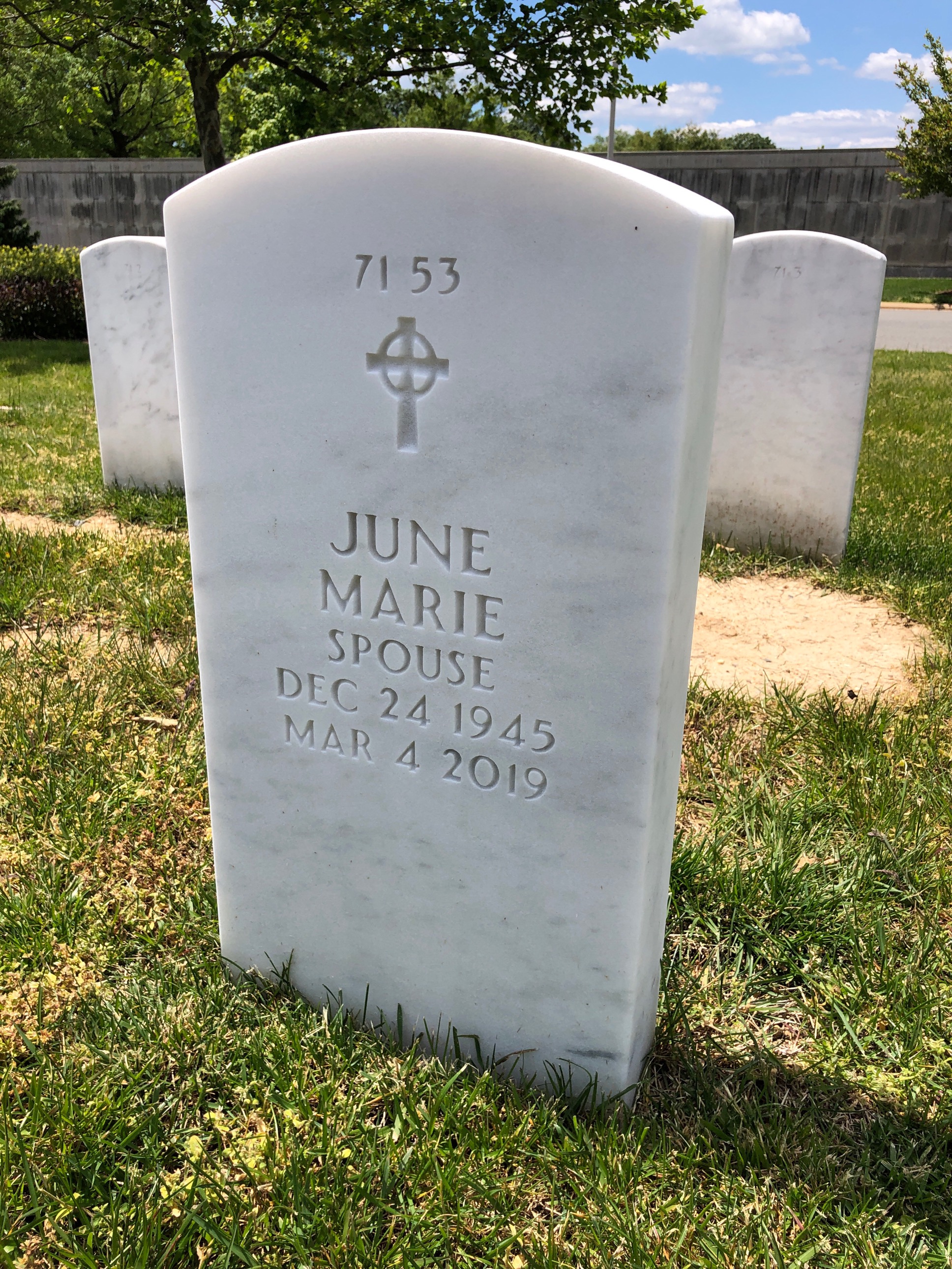 Back of headstone — John Baxter Mccall