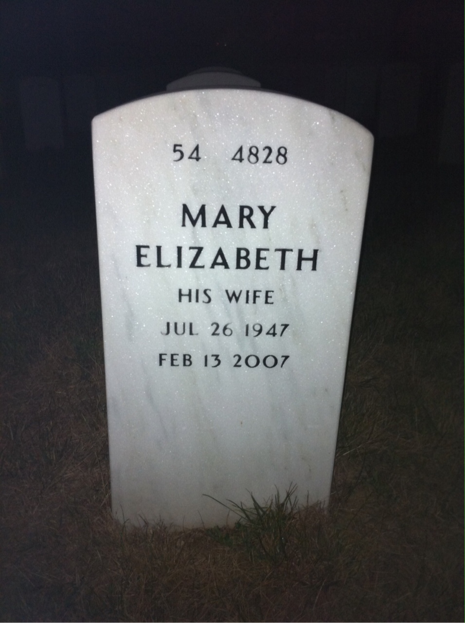 Back of headstone — Robert Hollenbach