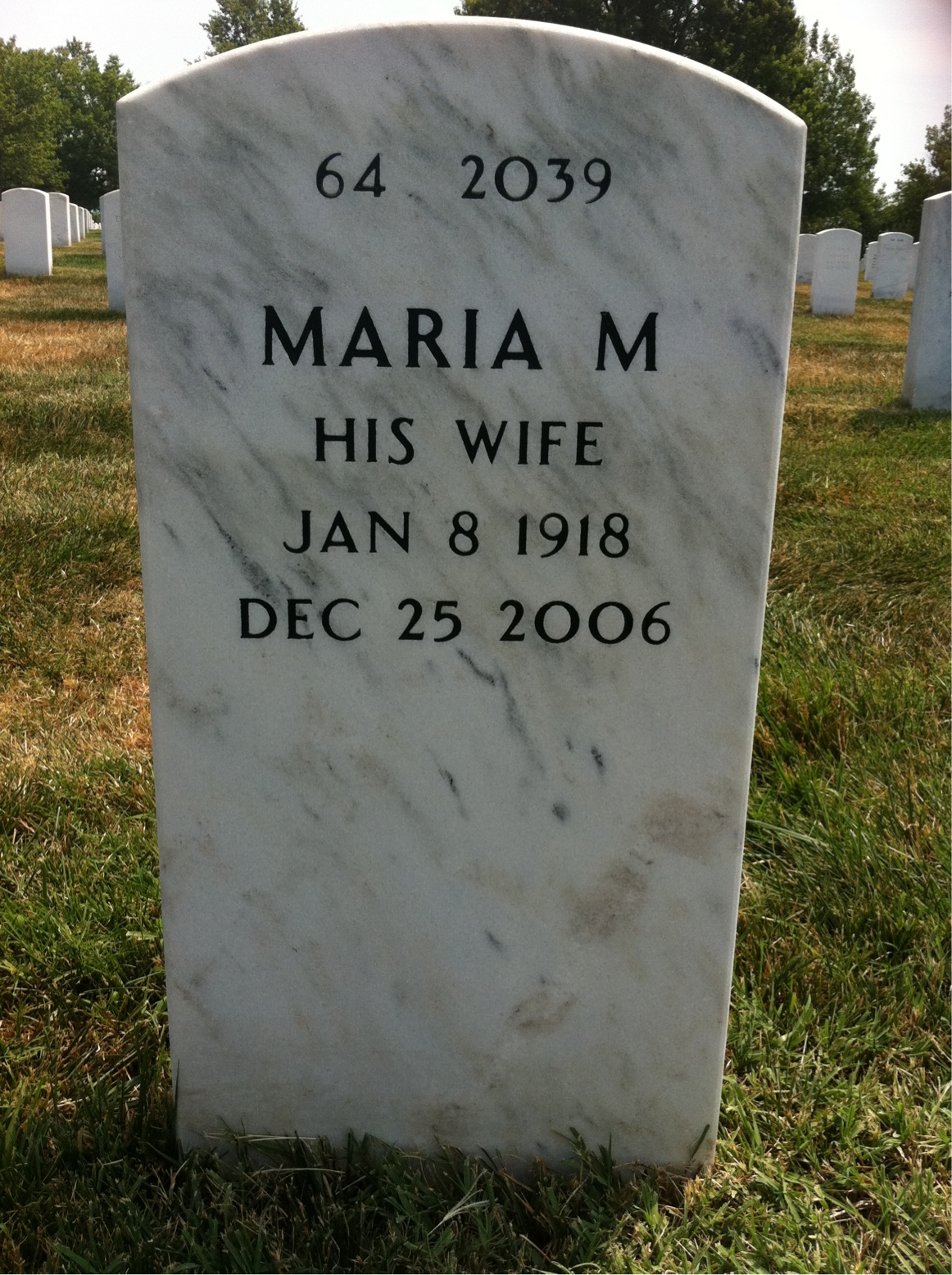 Back of headstone — Ailon Lingar