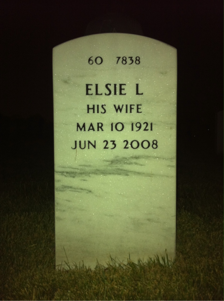 Back of headstone — Edwin Hawk