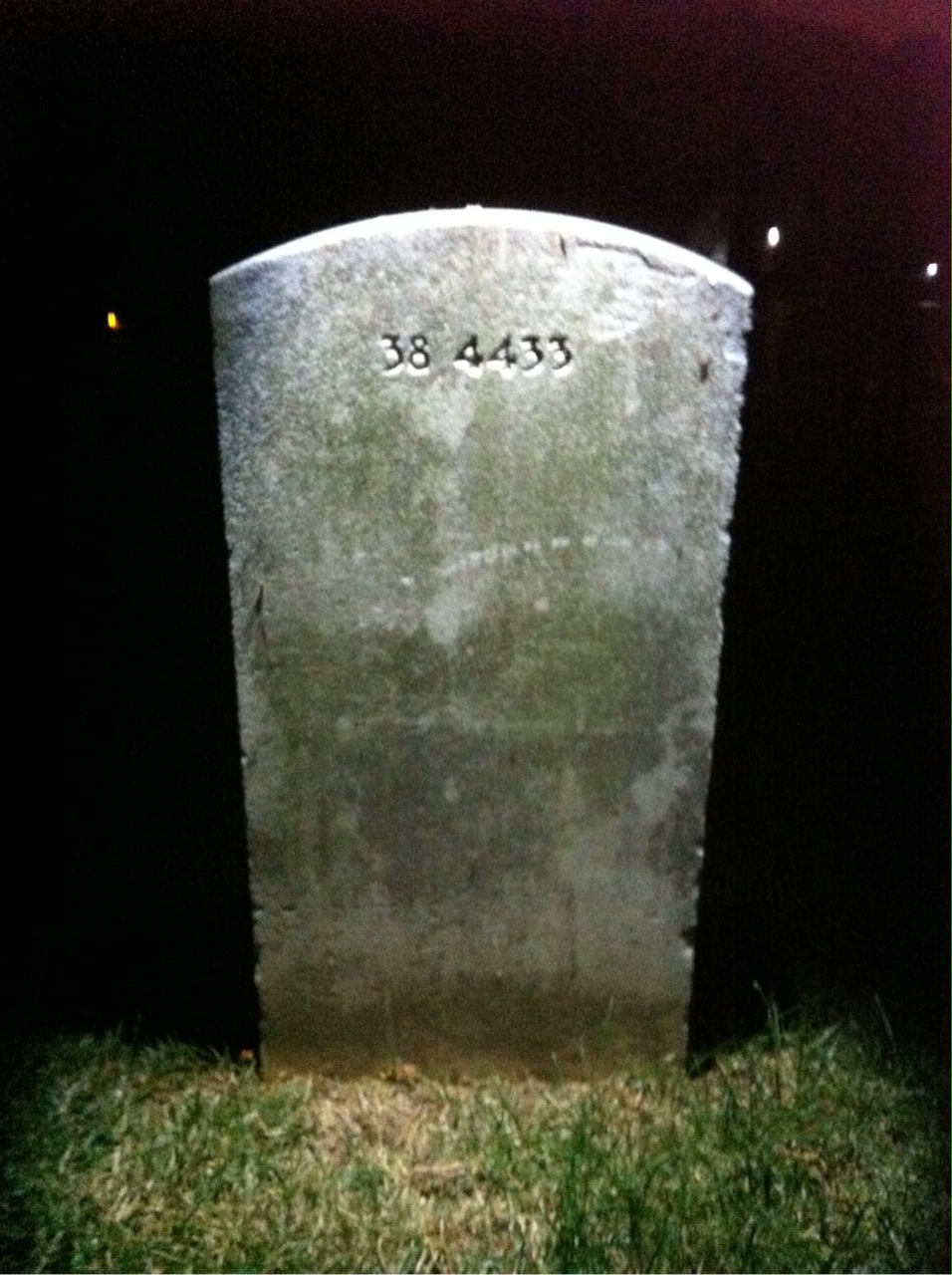 Back of headstone — James Plummer