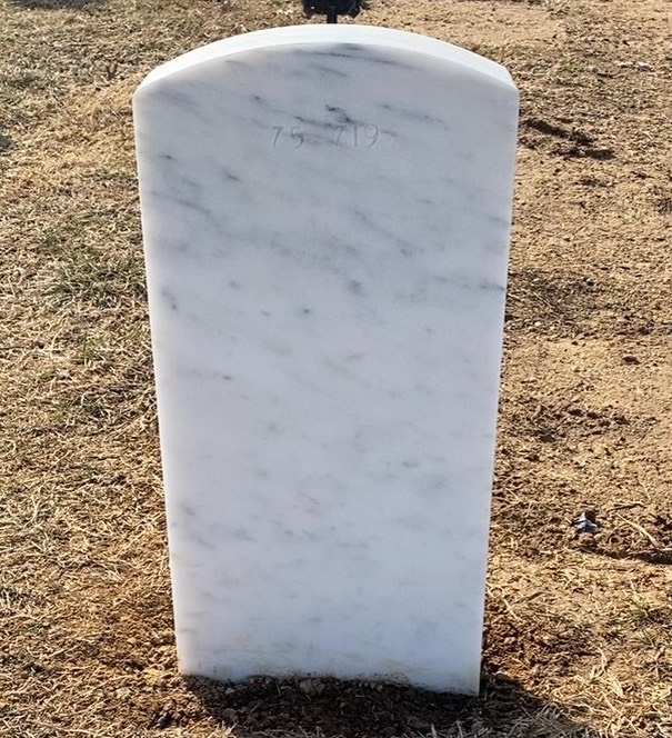 Back of headstone — William Alfred Skaggs