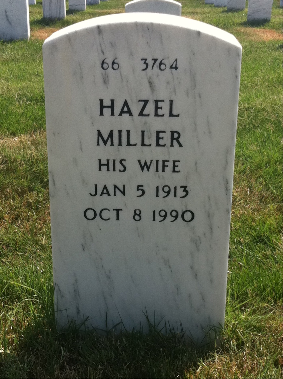 Back of headstone — Anthony Schmitt