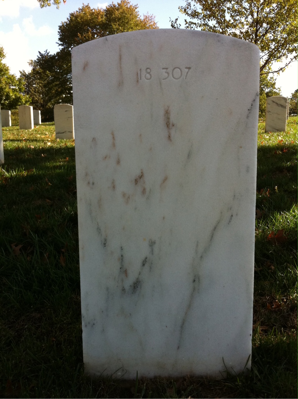 Back of headstone — Alva Morningstar