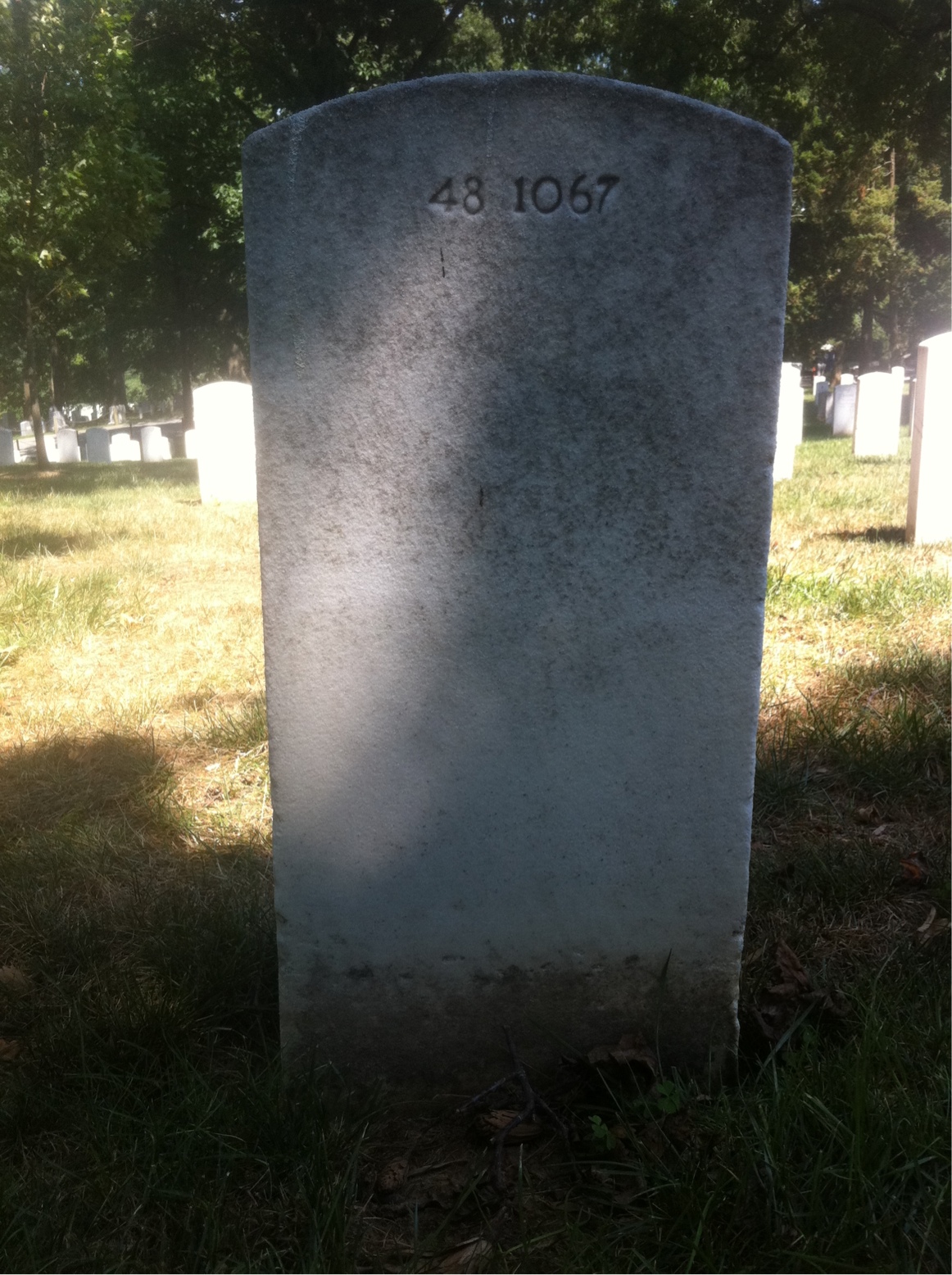 Back of headstone — Edward Wade