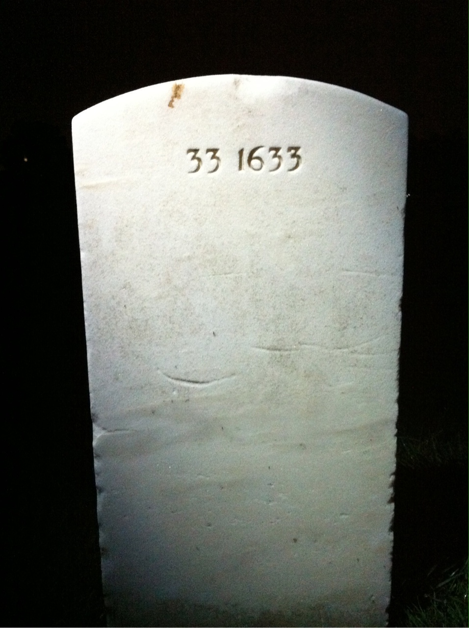 Back of headstone — Walter Molan