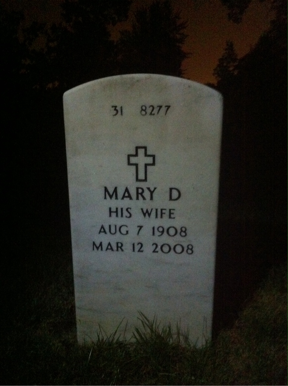 Back of headstone — David Silverman