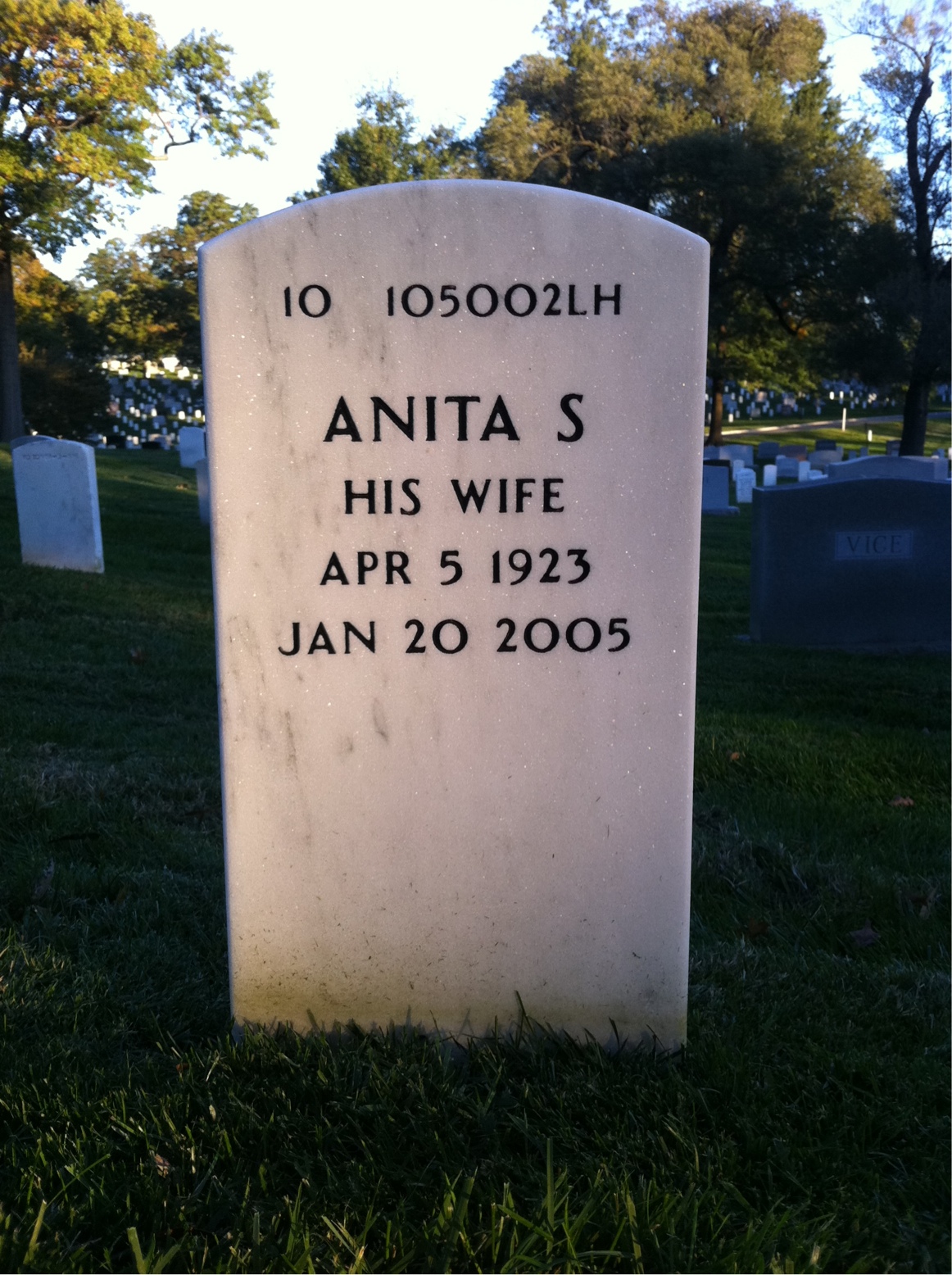 Back of headstone — John Nevin