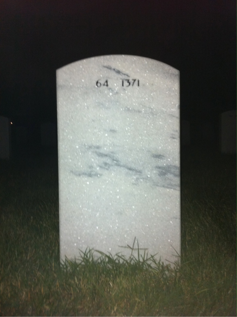 Back of headstone — James Burke