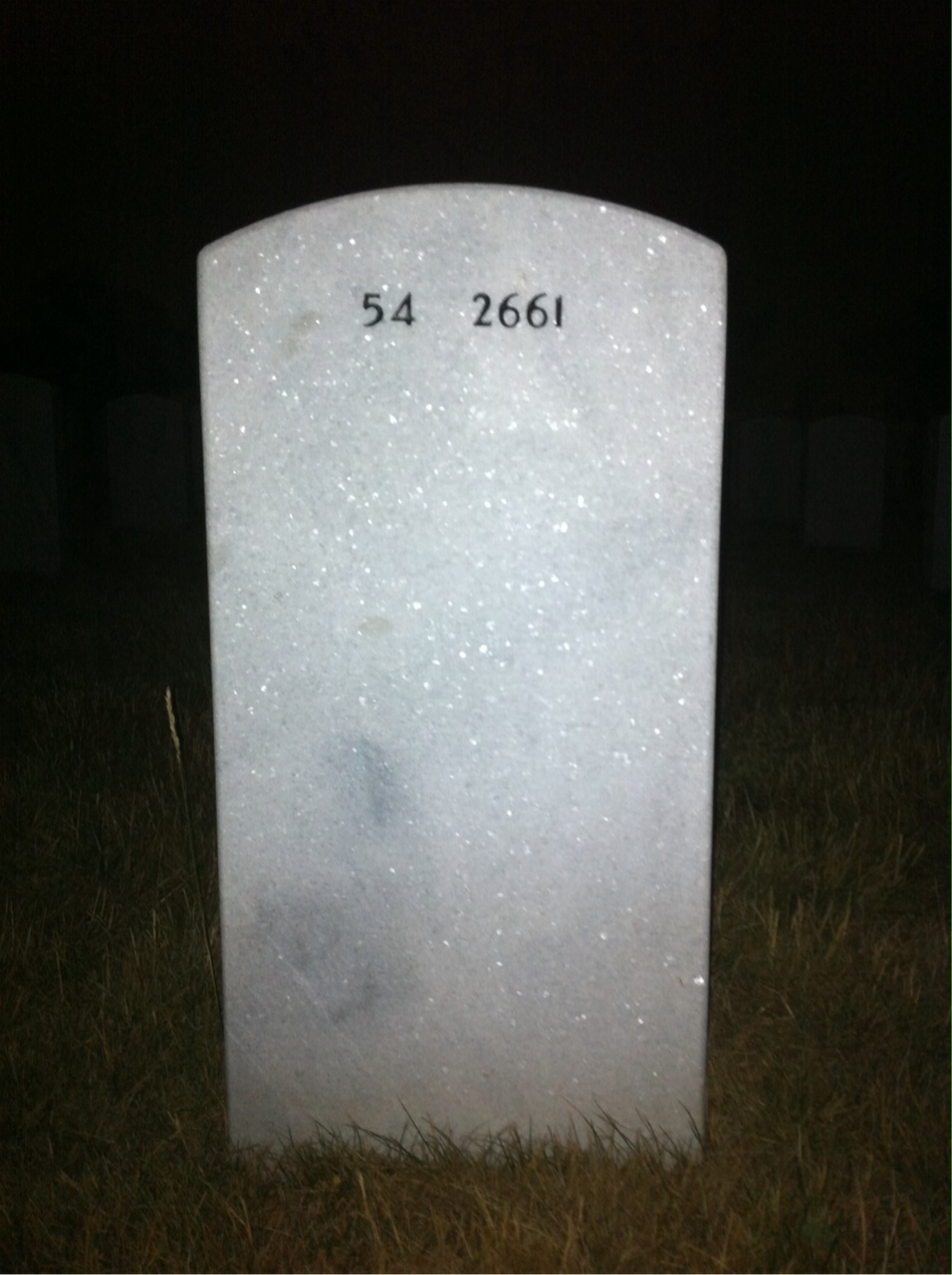 Back of headstone — Donald Jones