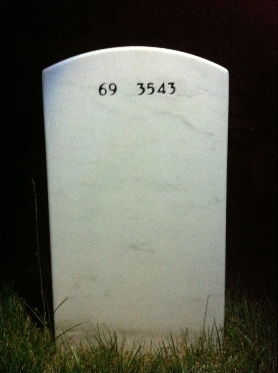 Back of headstone — Lee Garling