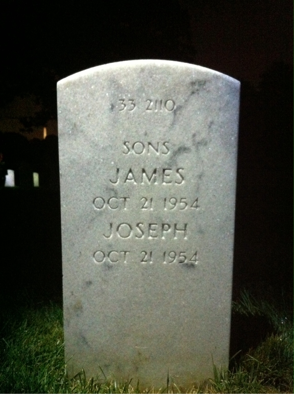 Back of headstone — Francis Ubel