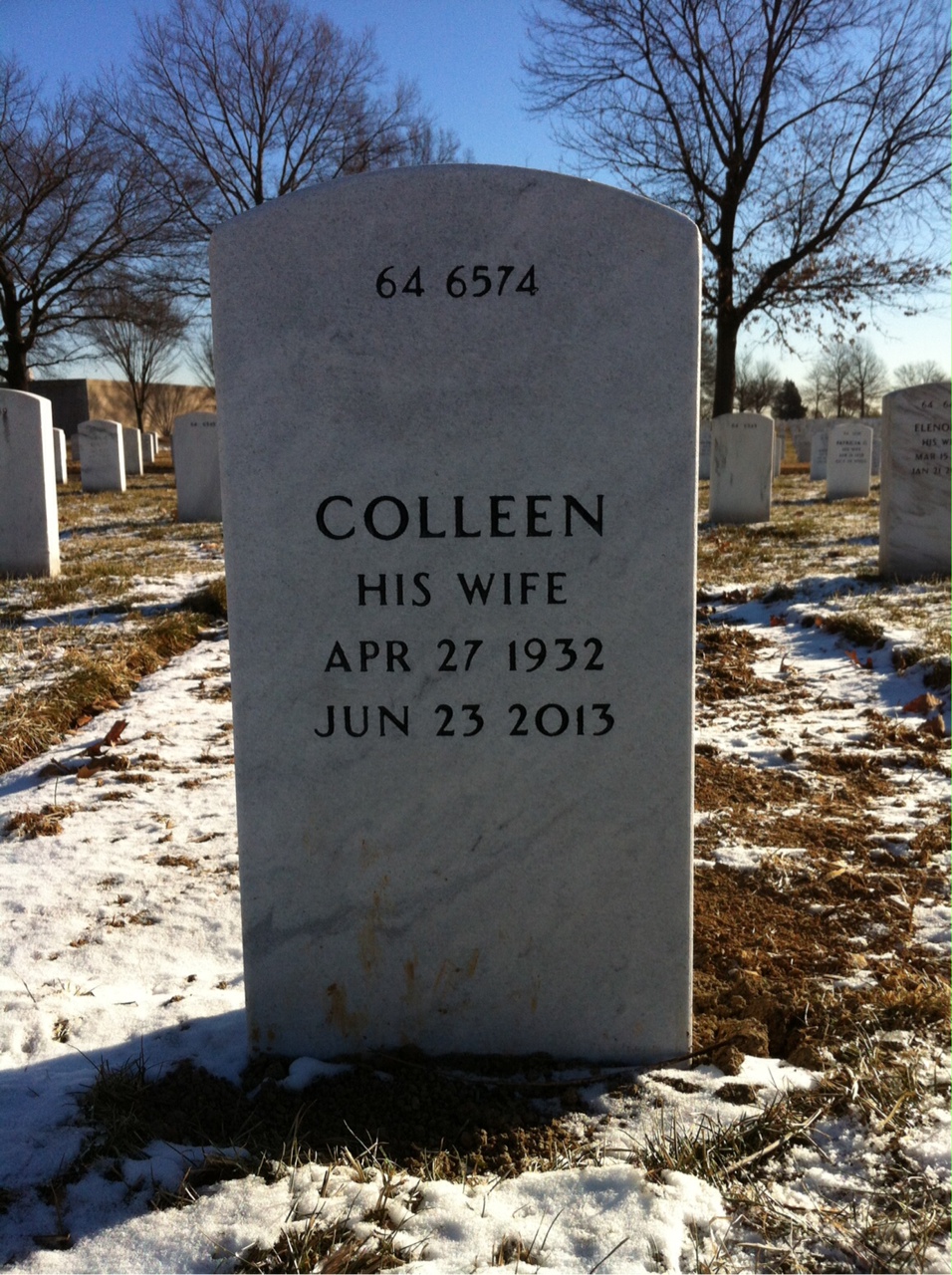 Back of headstone — John Reisinger