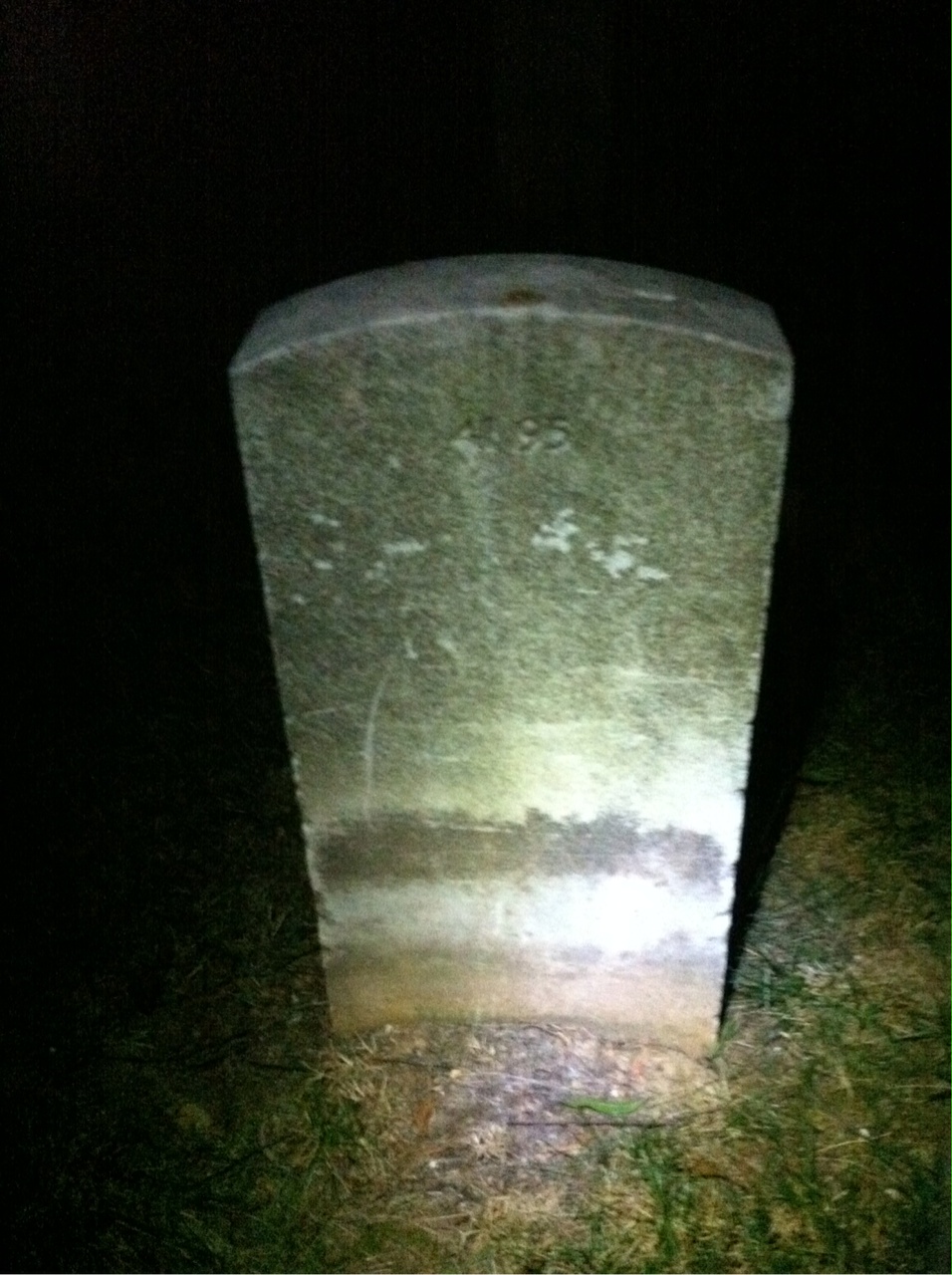 Back of headstone — William Miller