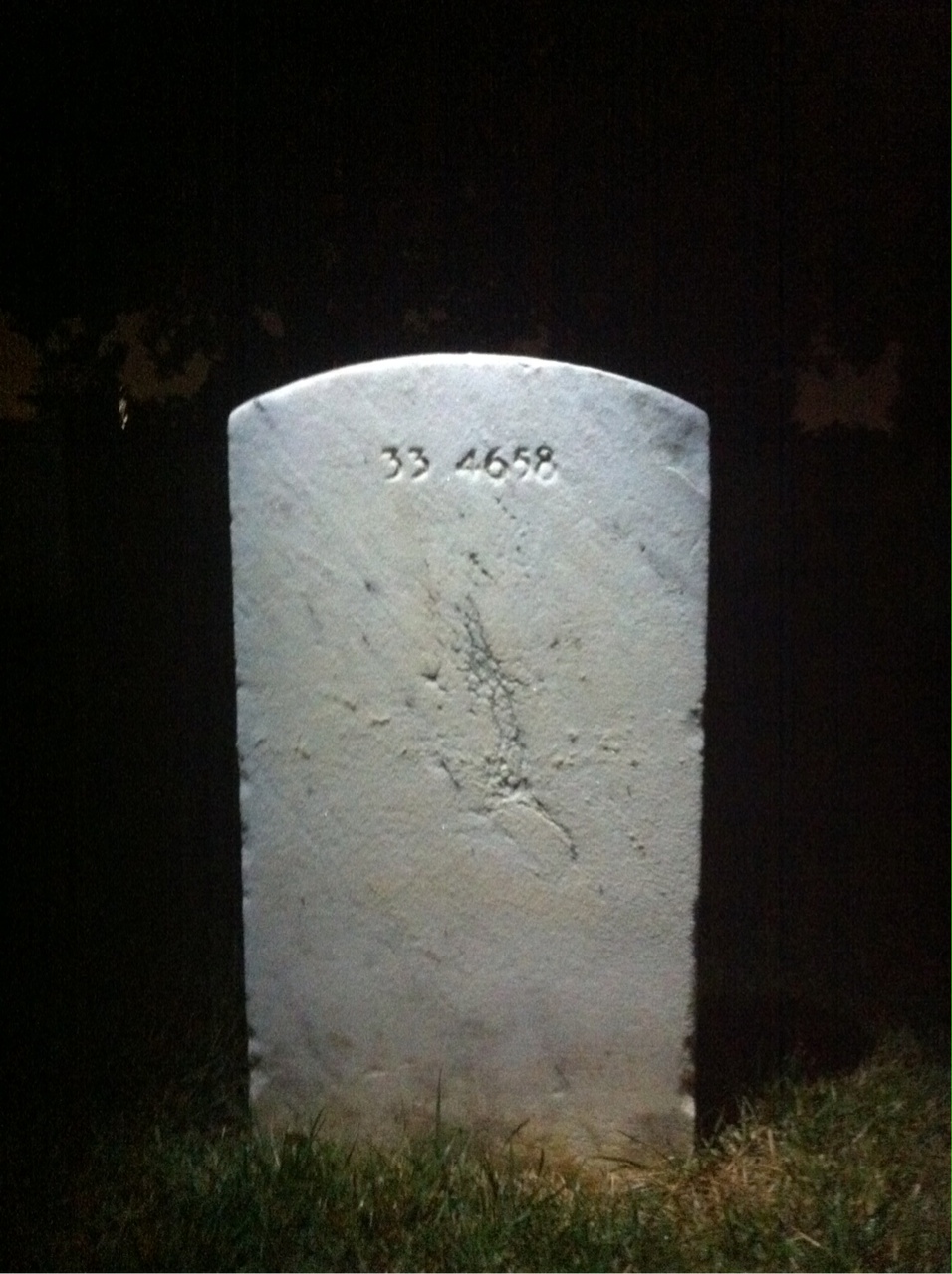 Back of headstone — Benjamin Moore