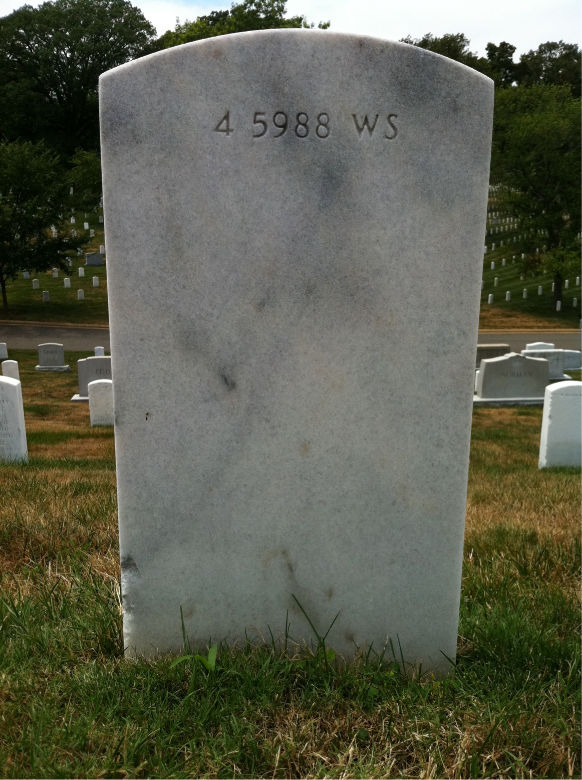 Back of headstone — Mary Moran