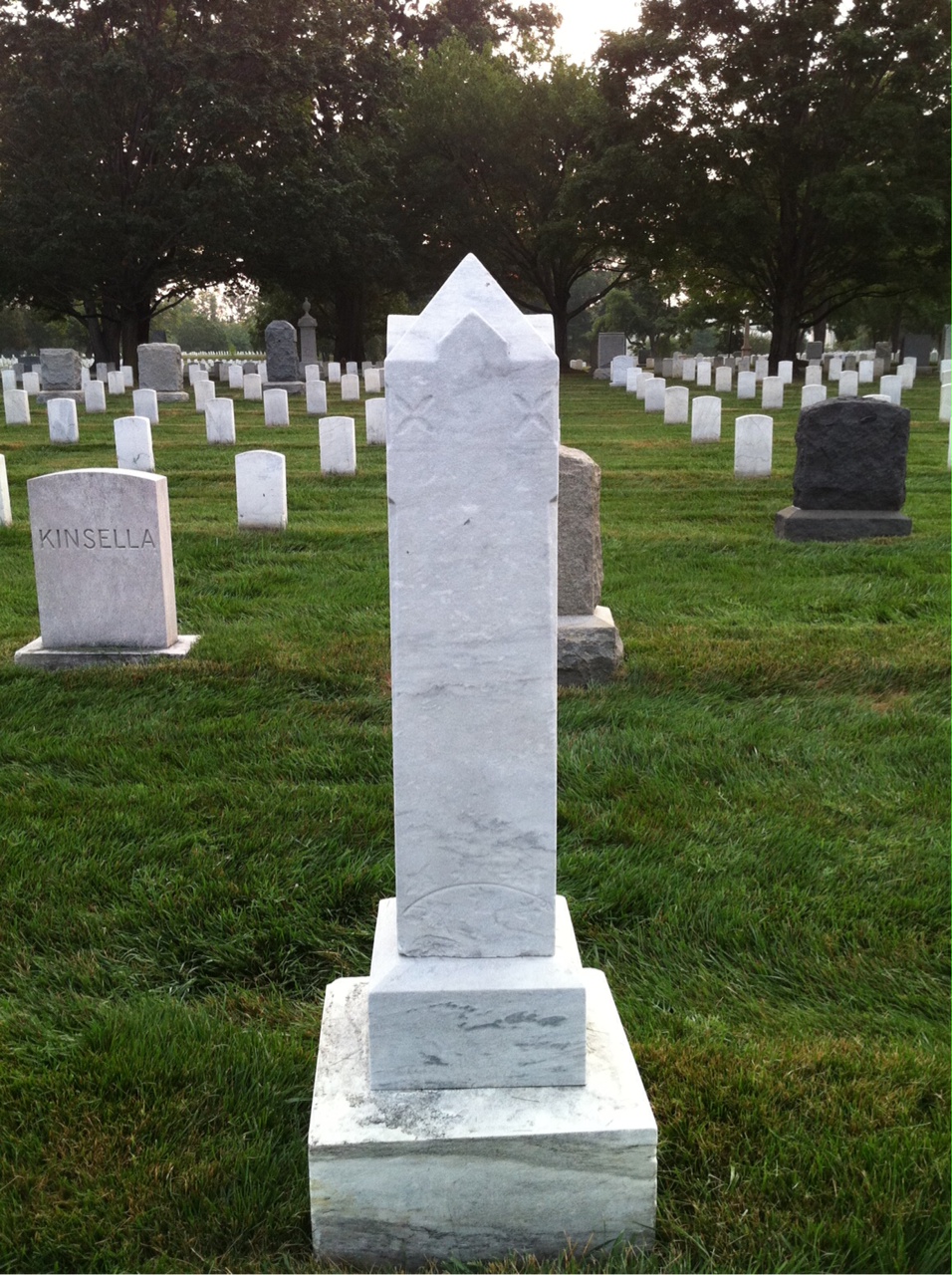 Back of headstone — George Baughman