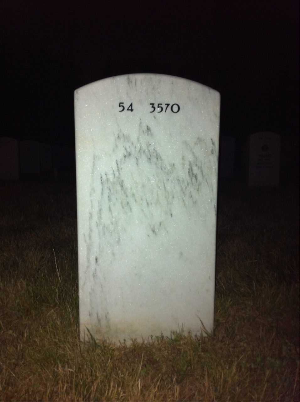Back of headstone — William Rosholt