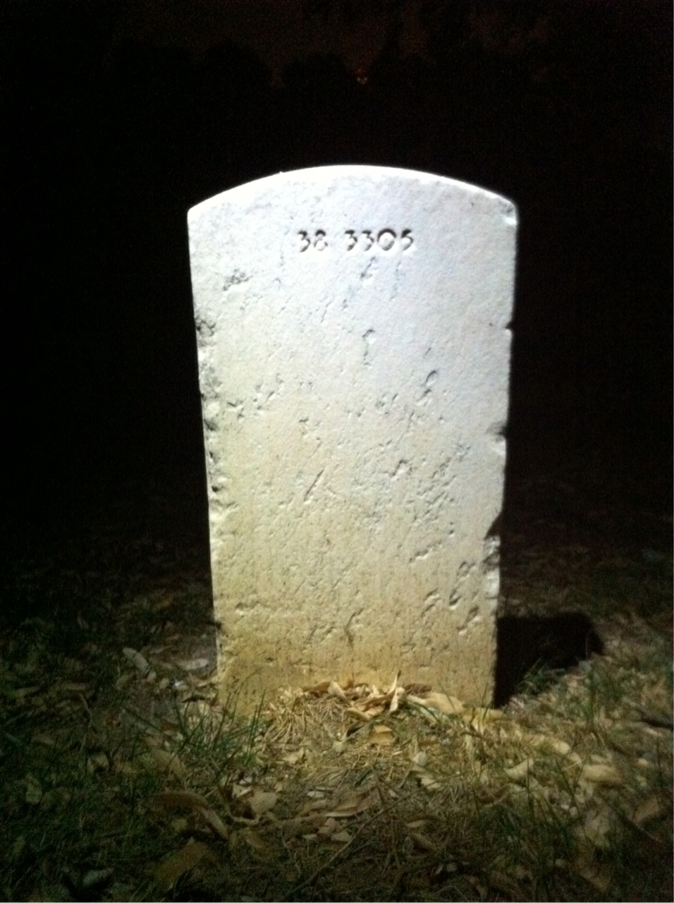 Back of headstone — Agnes King