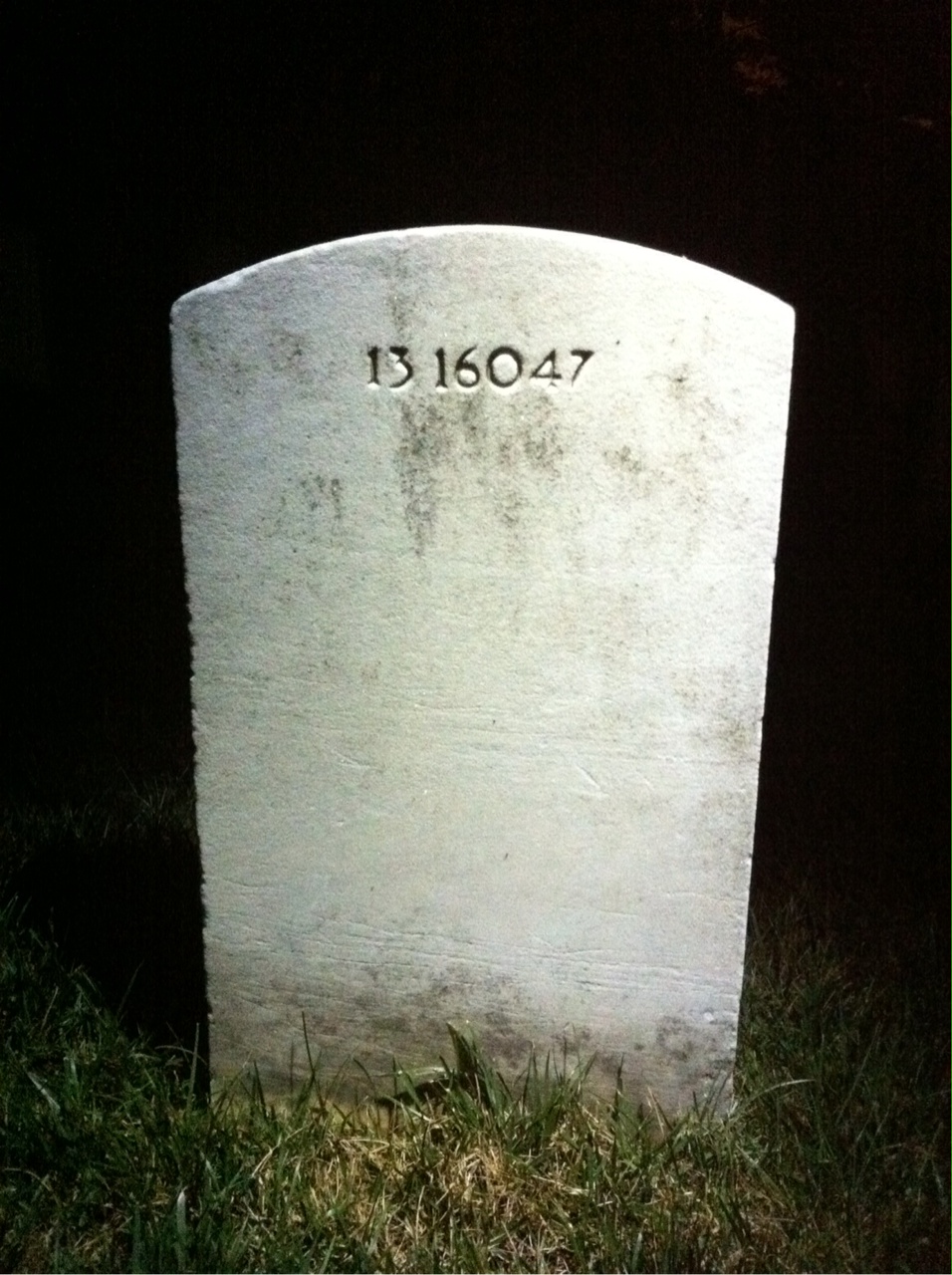 Back of headstone — Mary Baird