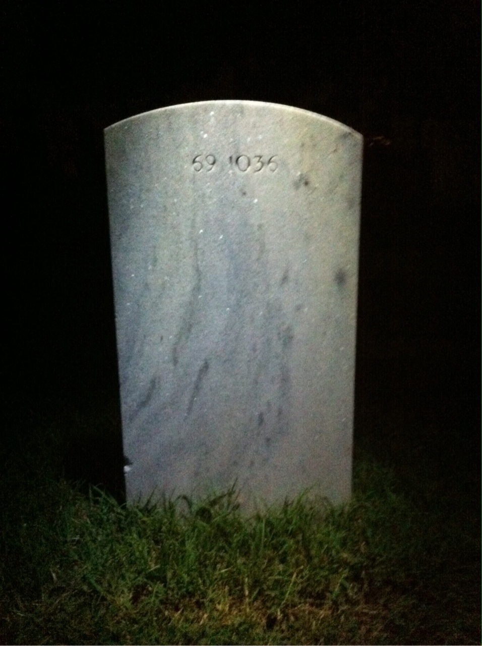 Back of headstone — Freddie Beech