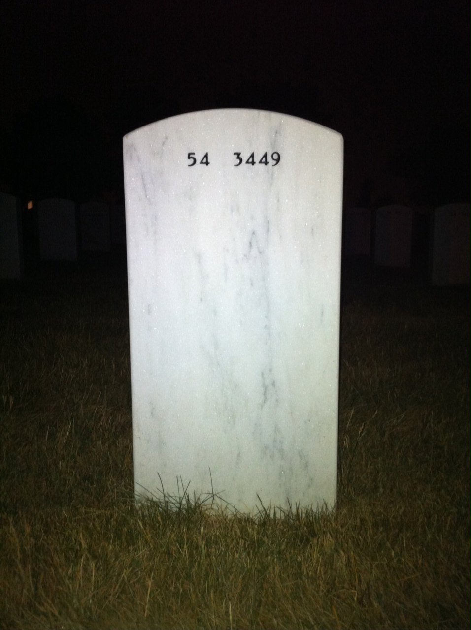 Back of headstone — Ray Coley