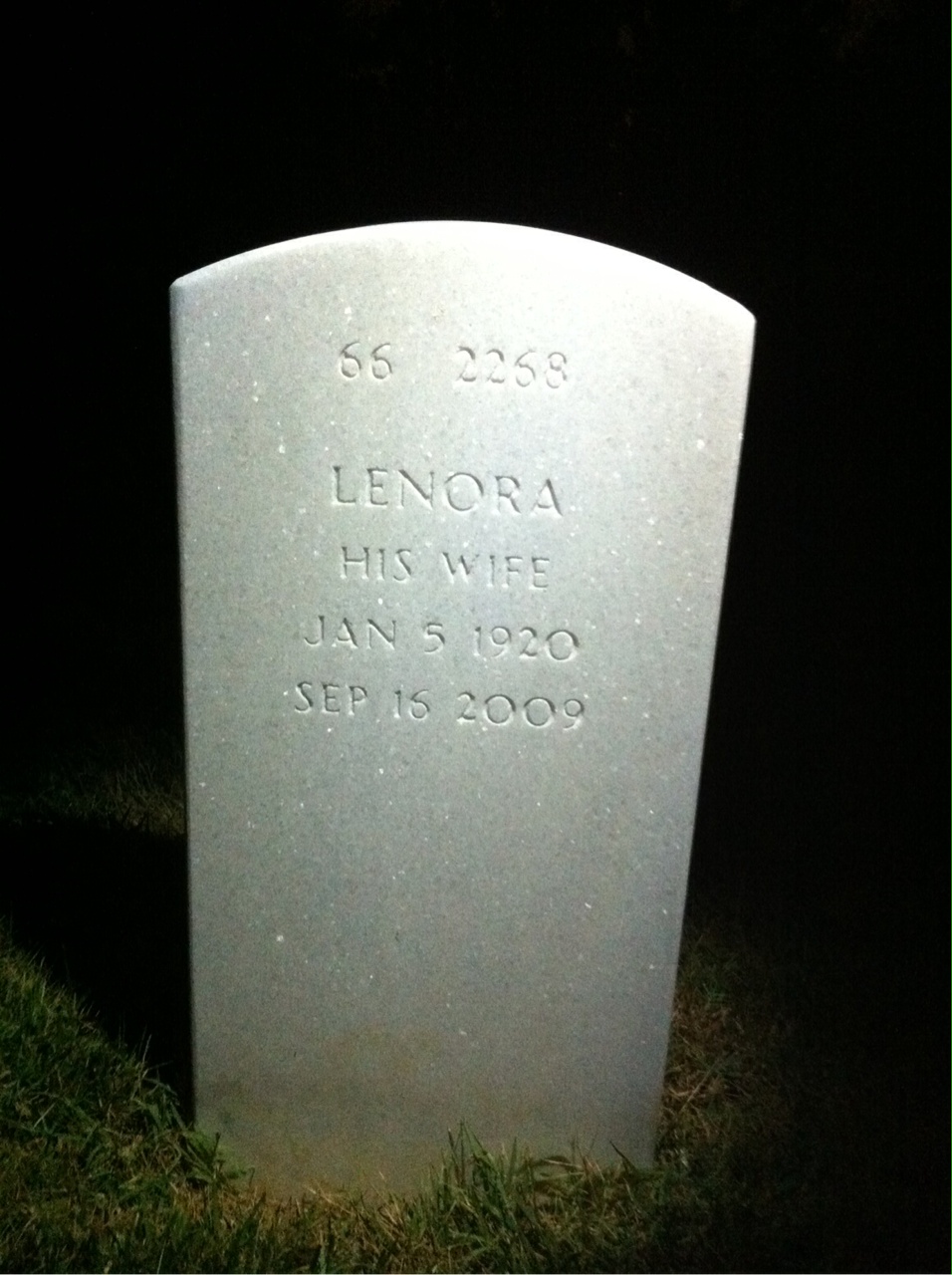 Back of headstone — James Cross