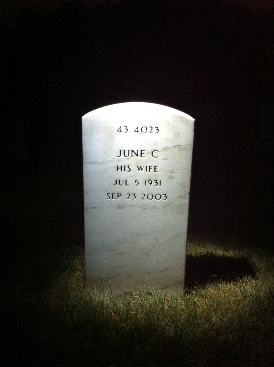 Back of headstone — Henry Taliaferro