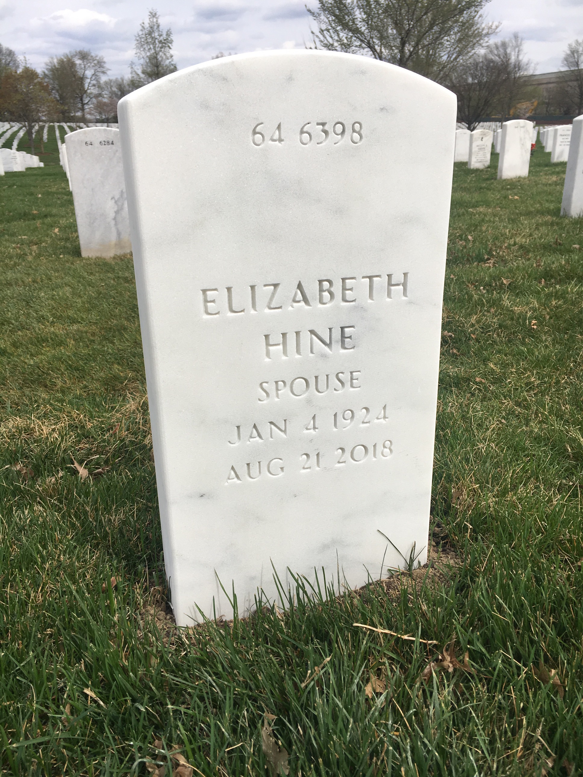 Back of headstone — Murrell Murkey