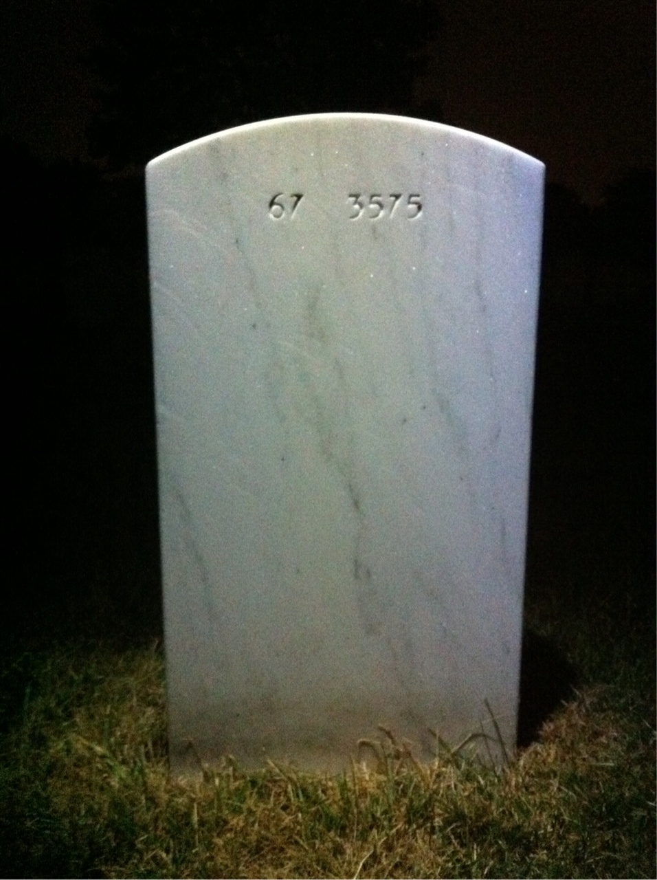 Back of headstone — Harry Filer