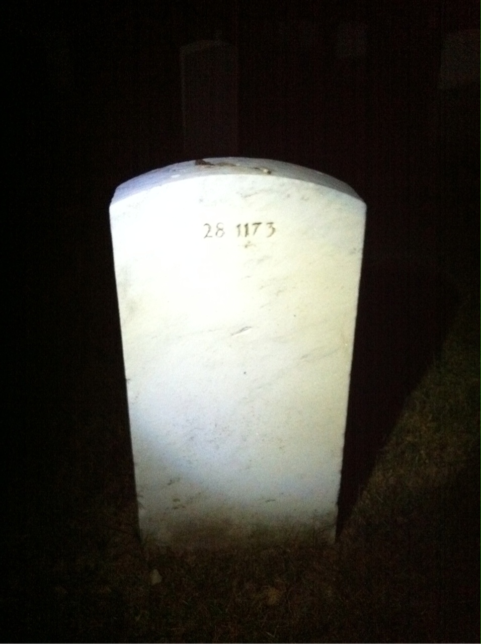 Back of headstone — Henry Alston