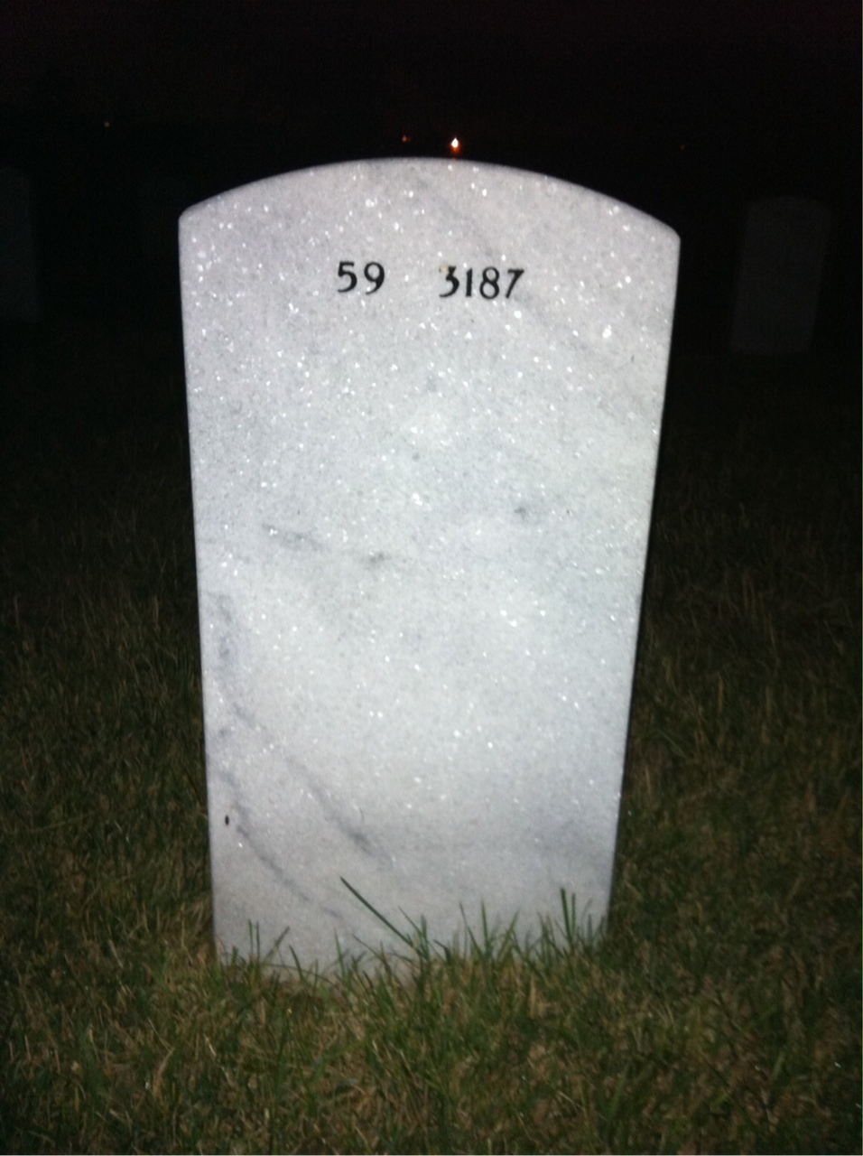Back of headstone — Robert Woodard