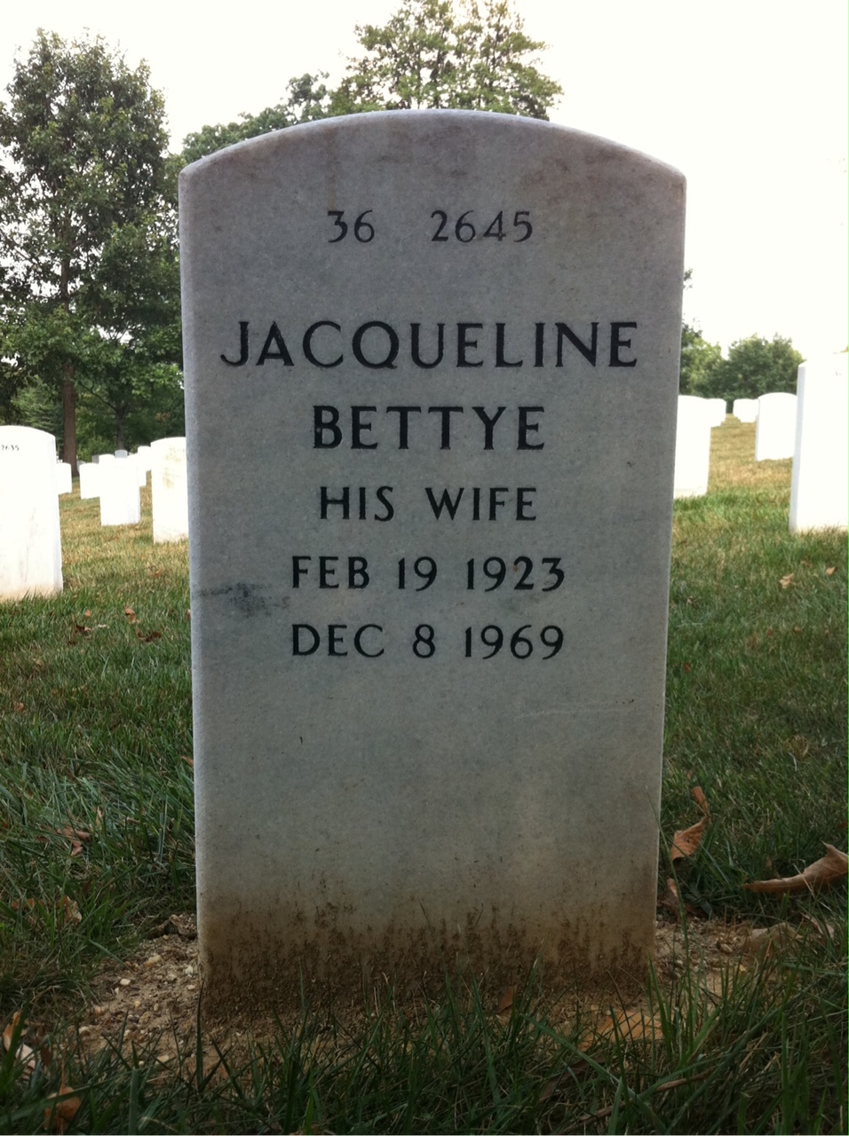 Back of headstone — Merlin Foerster