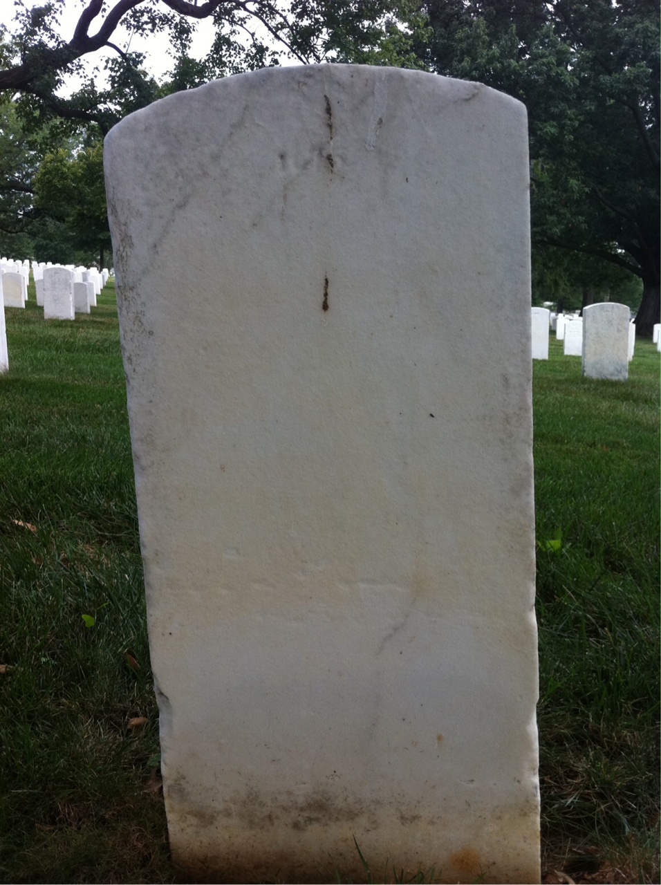 Back of headstone — George Arnold
