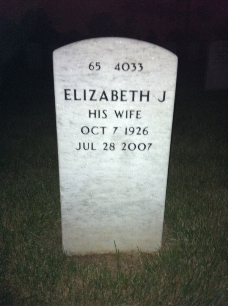 Back of headstone — Frank Sieloff