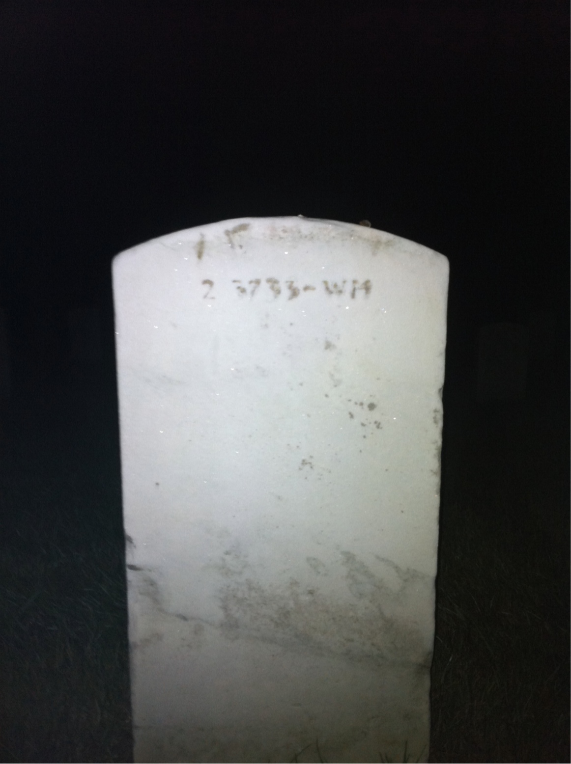 Back of headstone — Helen Murrie