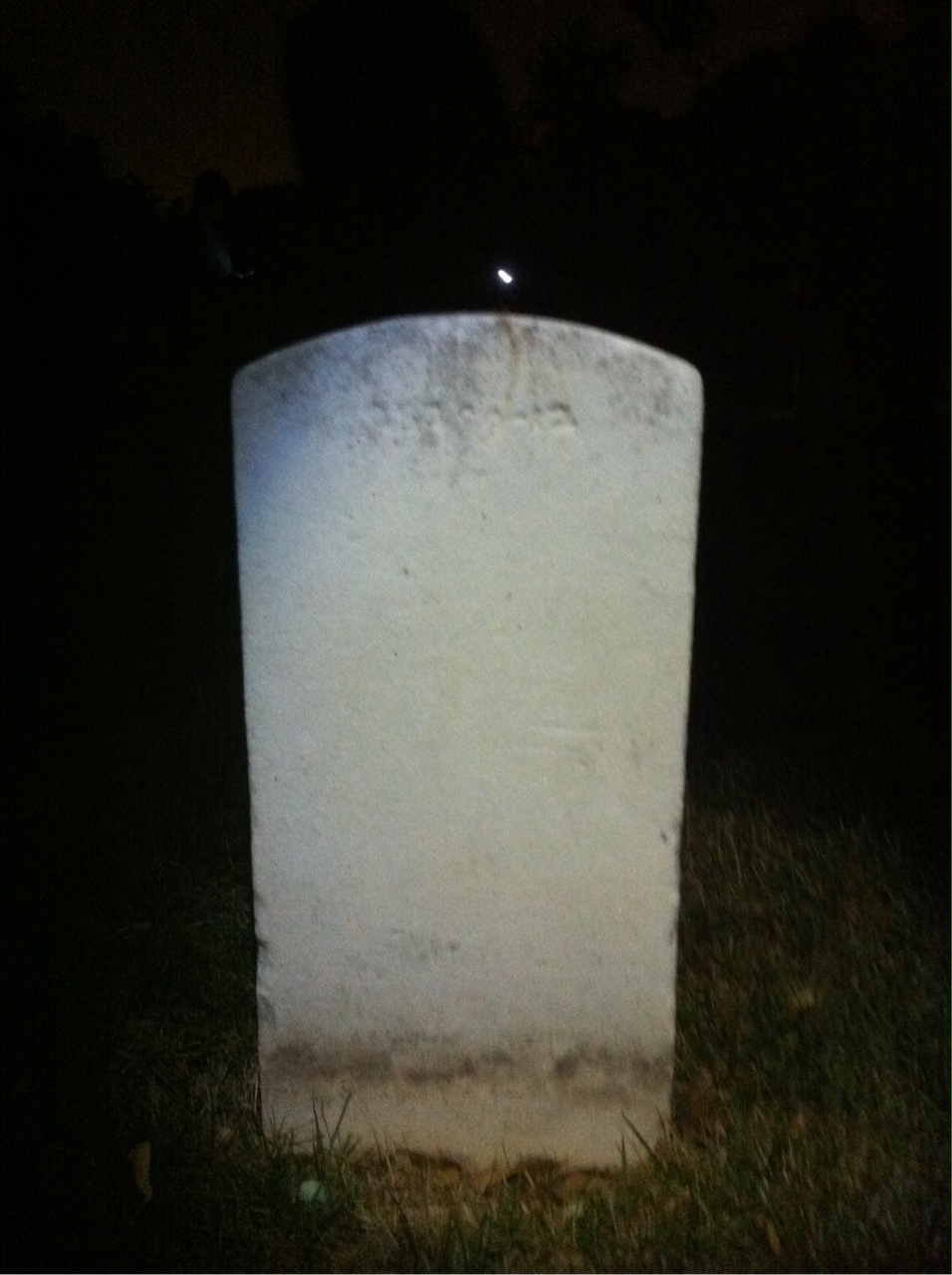 Back of headstone — Raymond Moody