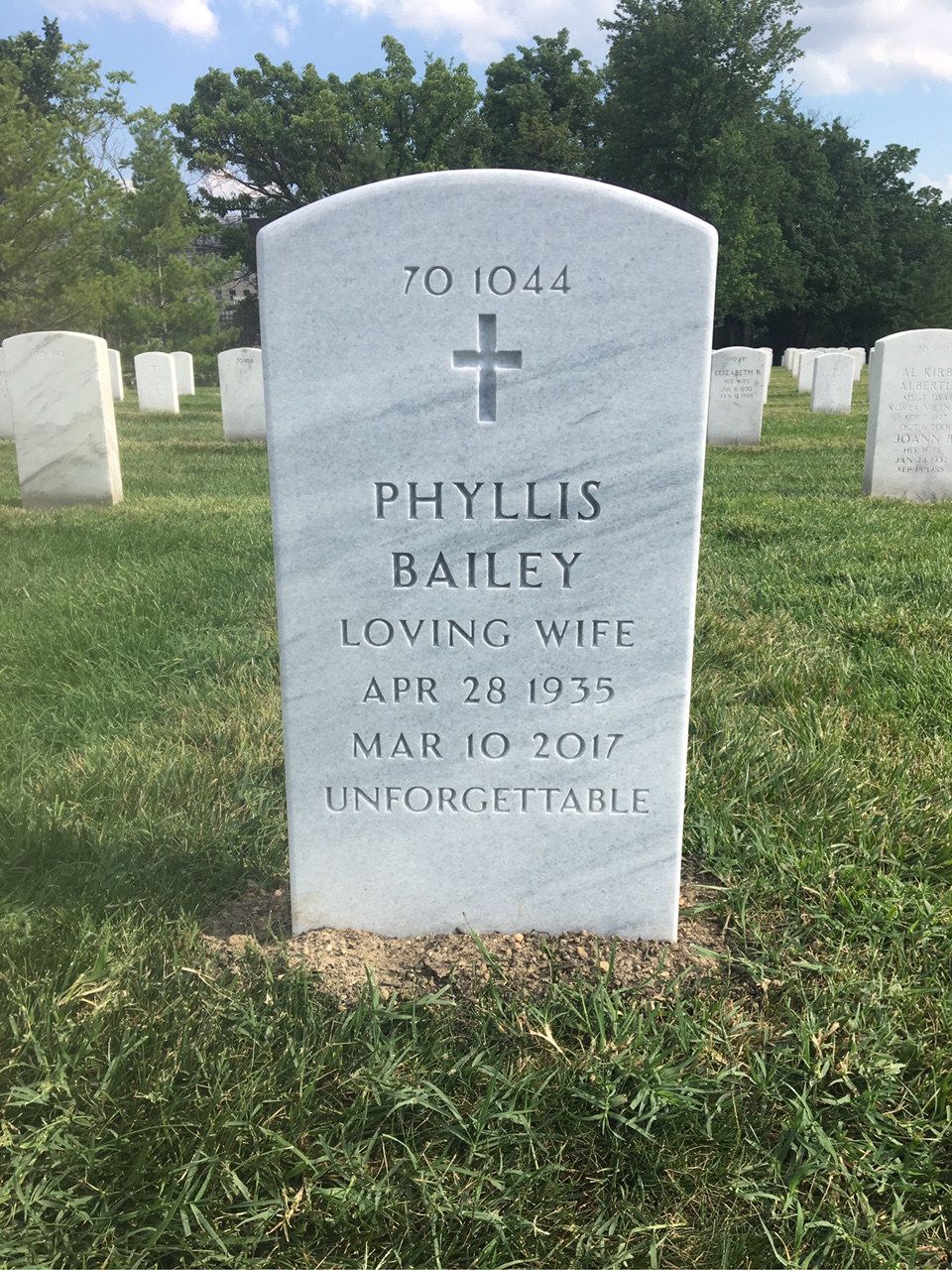 Back of headstone — Gordon Mulcahy